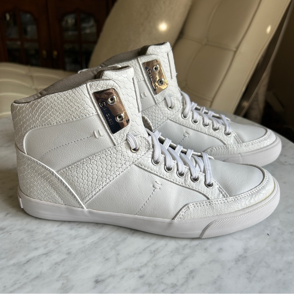 G by Guess White High-Top Sneakers women’s size 7 NWOT